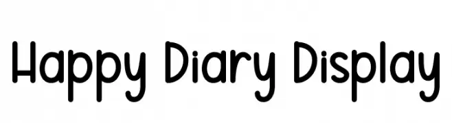 Happy Diary Display  नि: शुल्क फ़ॉन्ट्स डाउनलोड
