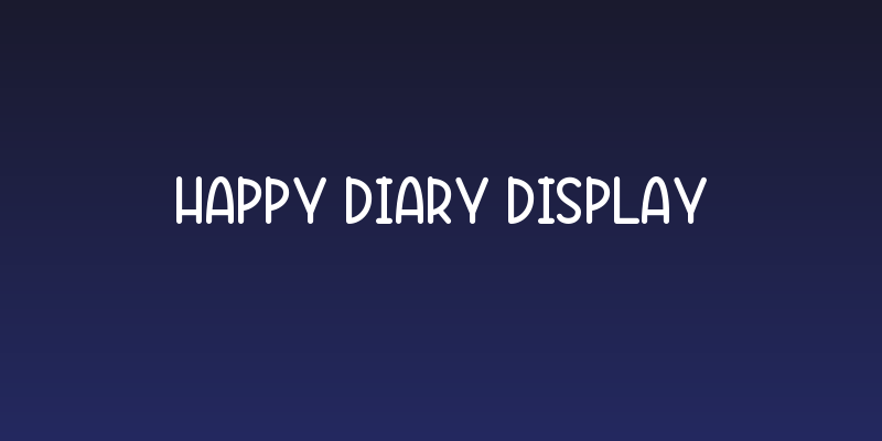Happy Diary Display Social Header