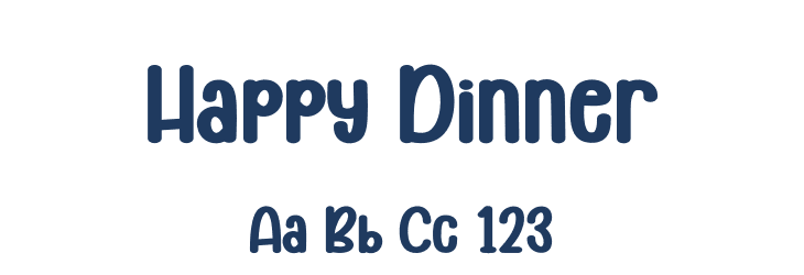 Happy Dinner Font Preview