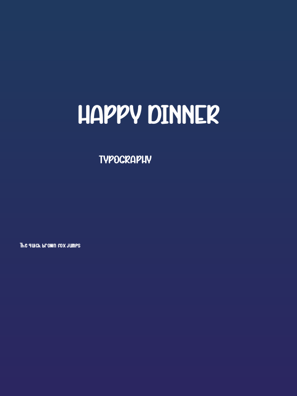 Happy Dinner Poster