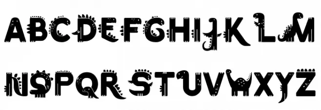 Happy Dino PERSONAL USE ONLY! Schriftart Groß