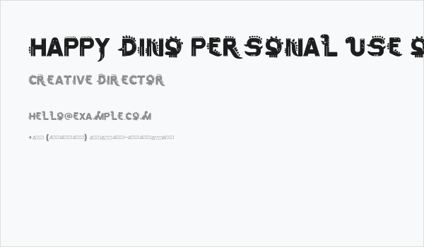 Happy Dino PERSONAL USE ONLY! Business Card