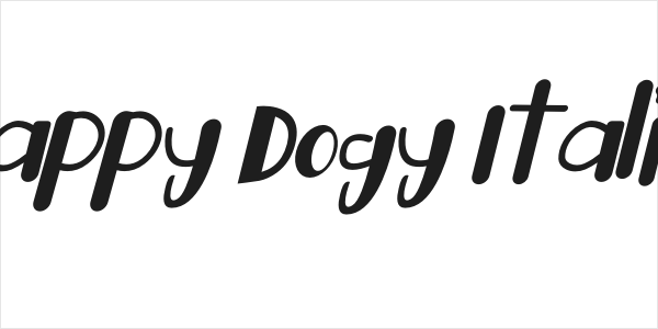 Happy Dogy Italic Logo