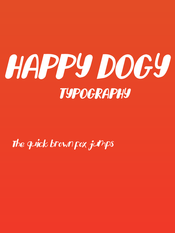 Happy Dogy Italic Poster