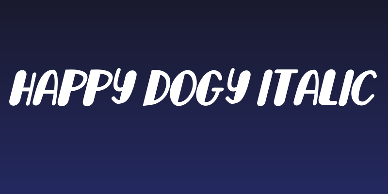 Happy Dogy Italic Social Header