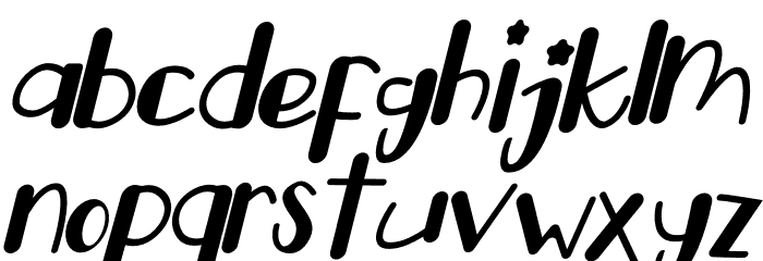 Happy Dogy Italic Font LOWERCASE