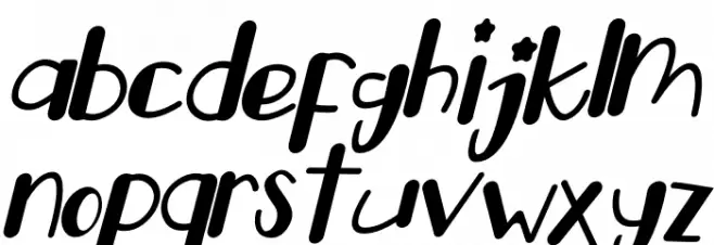 Happy Dogy Italic Font LOWERCASE