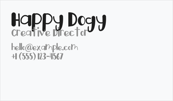 Happy Dogy Business Card