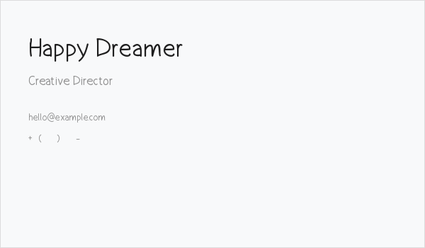 Happy Dreamer Business Card