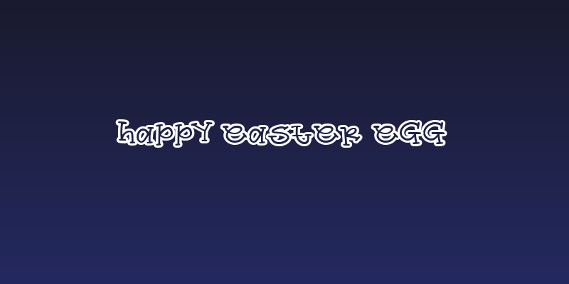 Happy Easter Egg Social Header