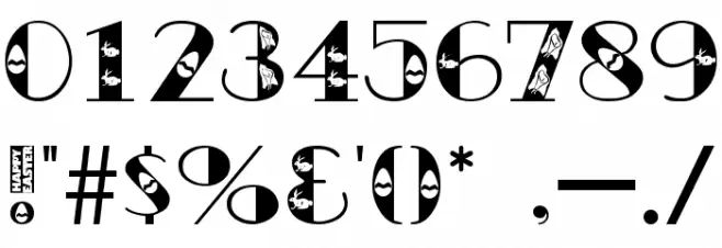 Happy Easter Font OTHER CHARS