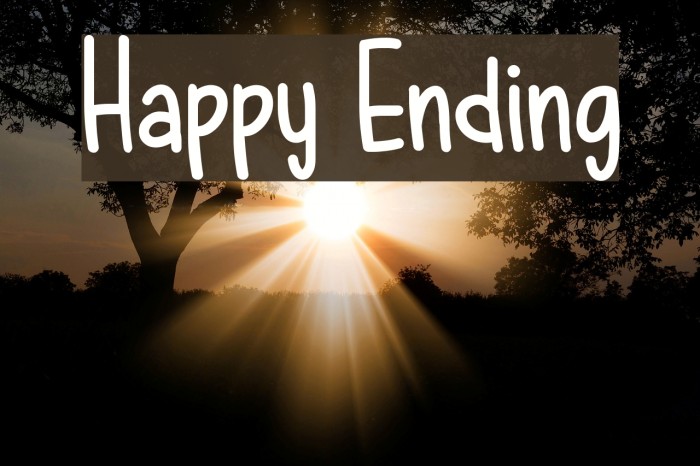 happy ending 字体