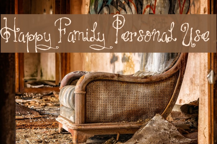 Happy Family Personal Use Font examples