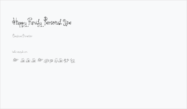 Happy Family Personal Use  Business Card