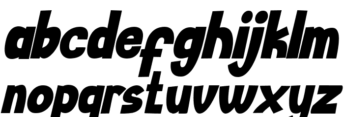 Happy Food Italic Font LOWERCASE