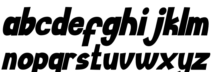 Happy Food Italic Font LOWERCASE