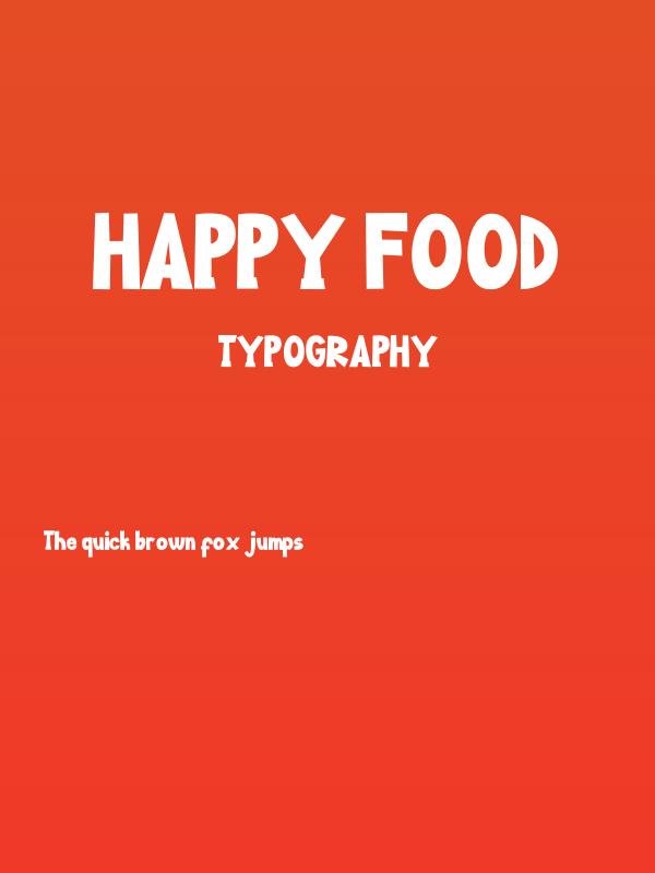 Happy Food Poster