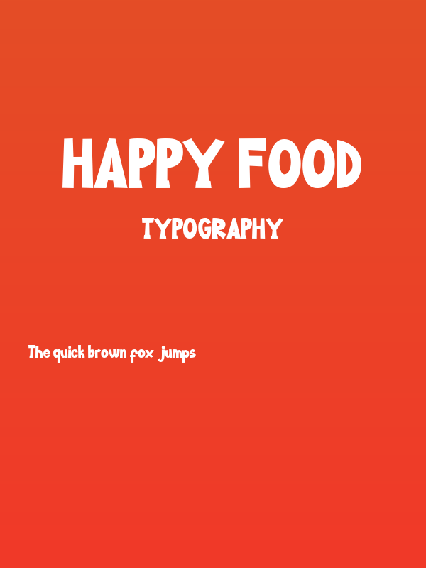 Happy Food Poster