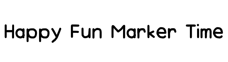Happy Fun Marker Time Font