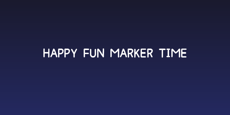 Happy Fun Marker Time Social Header