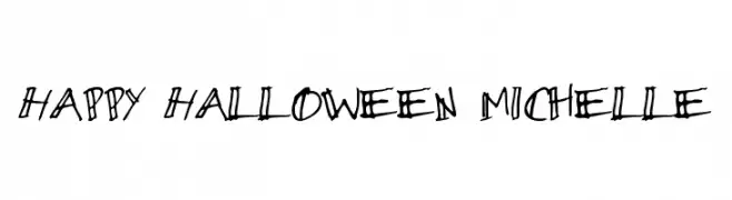 Happy Halloween Michelle  Frei Schriftart Herunterladen