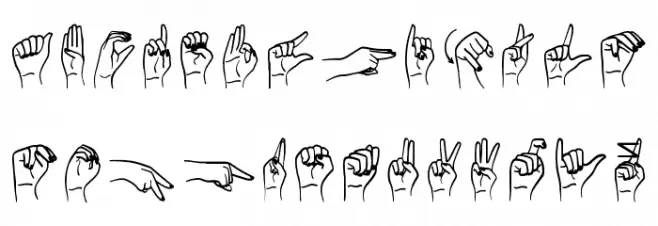 Happy Hands Font UPPERCASE