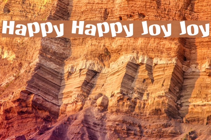 Happy Happy Joy Joy Font examples