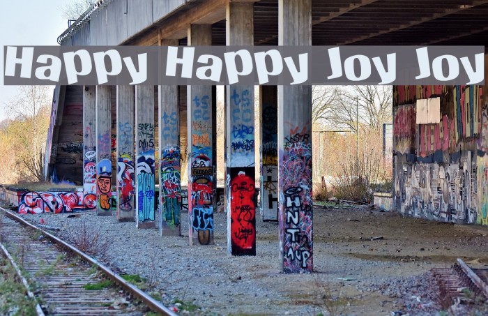 Happy Happy Joy Joy Font examples