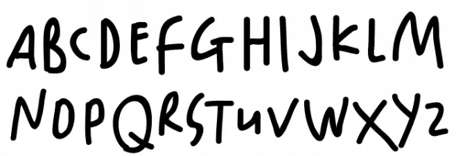 Happy Hints Schriftart Groß