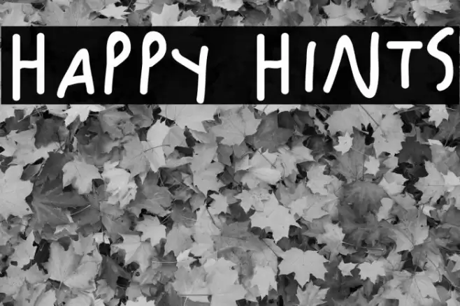 Happy Hints Caratteri examples