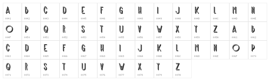 Happy Holiday Regular Character Map