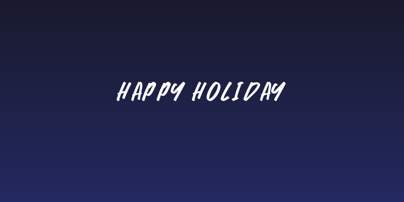 Happy Holiday Social Header