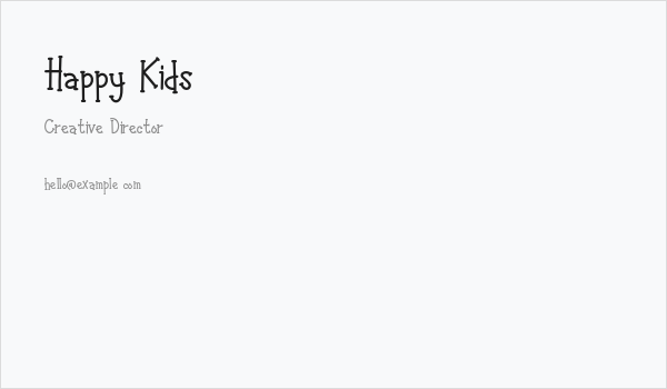 Happy Kids Business Card