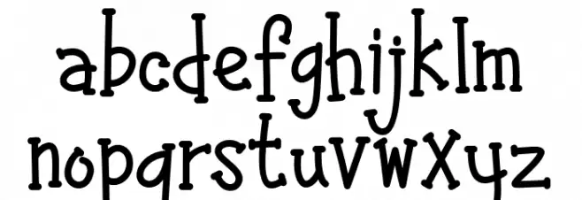 Happy Kids Schriftart Kleinbuchstaben