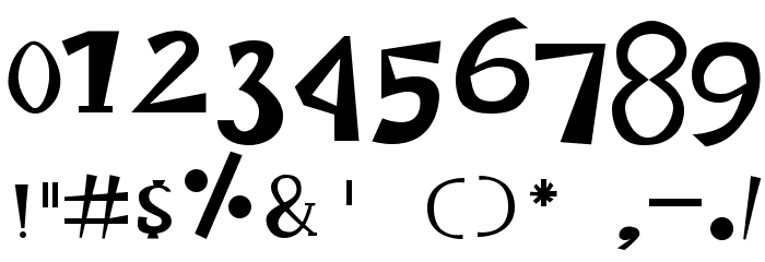 Happy King Medium Font OTHER CHARS