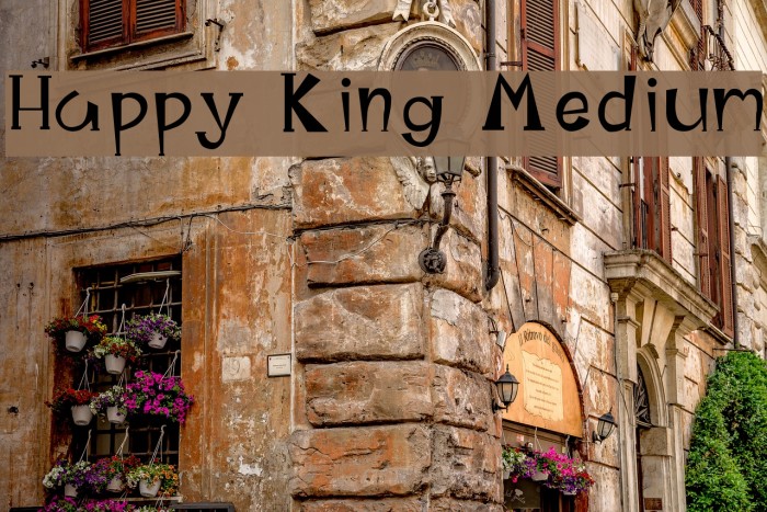Happy King Medium Font examples