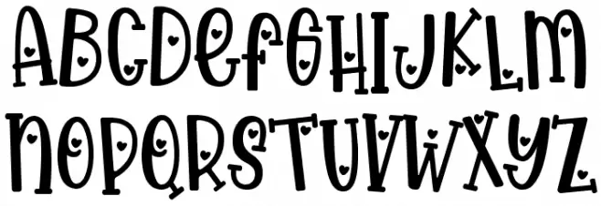Happy Loves Font LOWERCASE