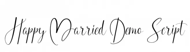 Happy Married Demo Script  フリーフォントのダウンロード