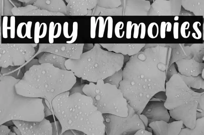 Happy Memories Font examples