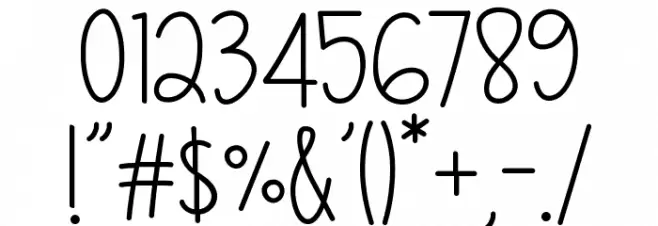 Happy Monday Font OTHER CHARS