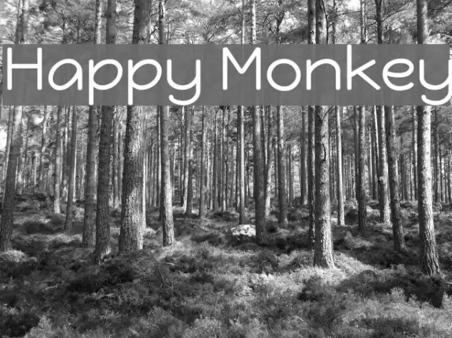 Happy Monkey Font examples