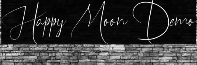 Happy Moon Demo Font examples