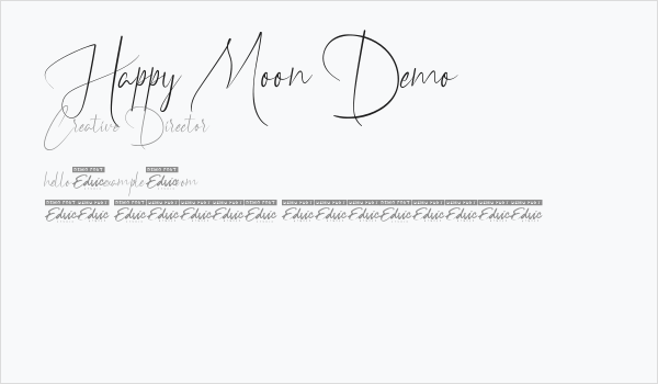 Happy Moon Demo Business Card