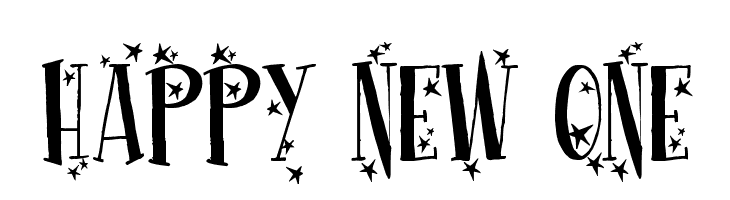 Happy New One  नि: शुल्क फ़ॉन्ट्स डाउनलोड