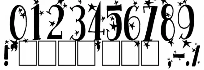 Happy New One Font OTHER CHARS