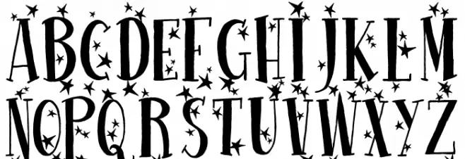 Happy New One Schriftart Groß