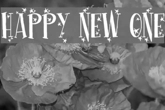 Happy New One Font examples