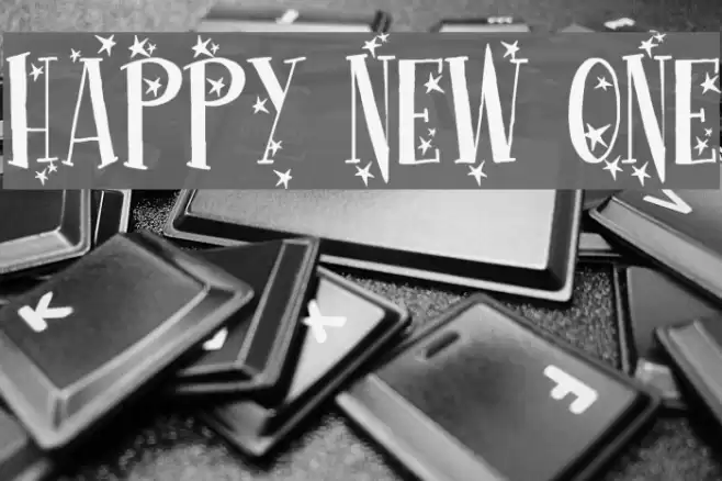 Happy New One Font examples