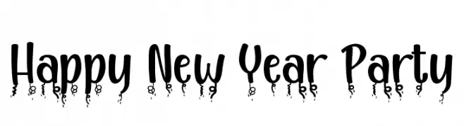 Happy New Year Party  नि: शुल्क फ़ॉन्ट्स डाउनलोड