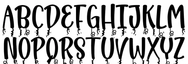 Happy New Year Party Schriftart Groß
